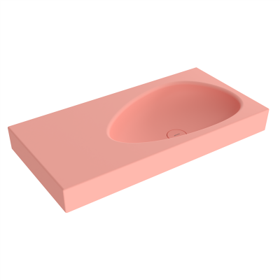 Bocchi Etna 90 cm Etajerli Lavabo Mat Somon - 2