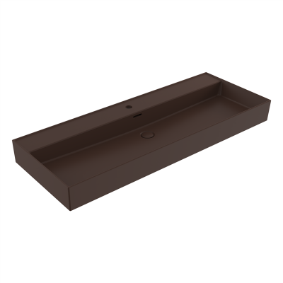 Bocchi Milano 120 cm Mat Kahve Tezgah Üstü Lavabo - 2