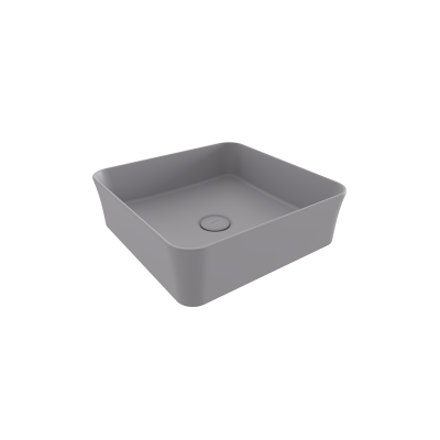 Bocchi Slim Line Kare Lavabo 38x38 cm Mat Gri - 2