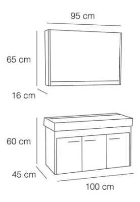 Fym Lina 100 cm Banyo Dolabı - 3